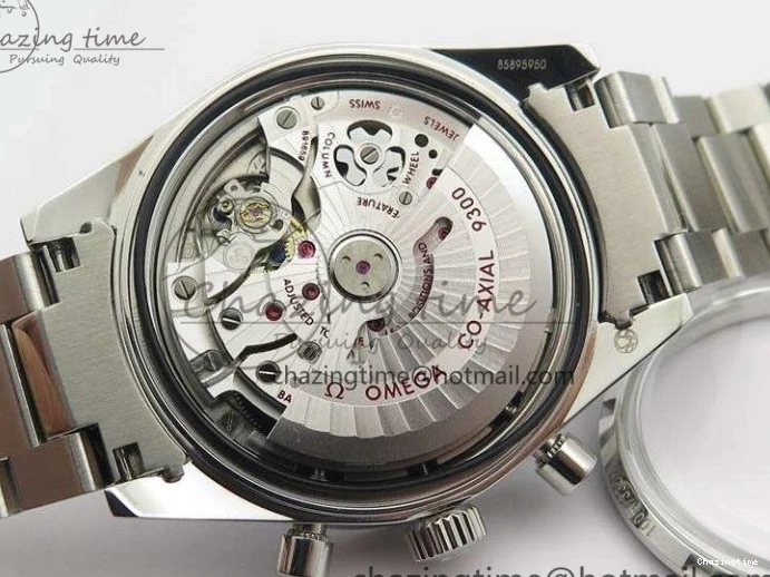 0718 Speedmaster ’57 Co-Axial OMF 1:1 Best Edition White Dial RG Markers On SS Bracelet A Elegant 8144